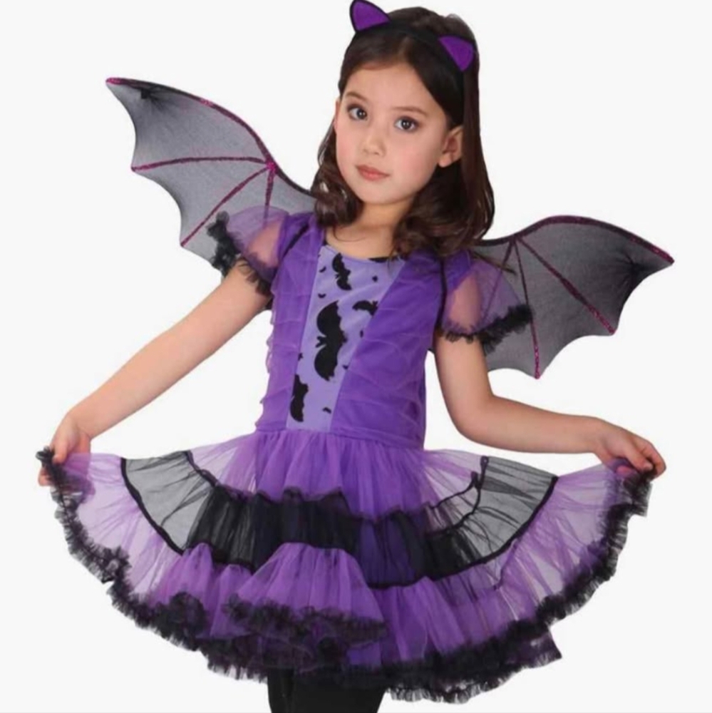 New Purple Bat Wing Kids Costume